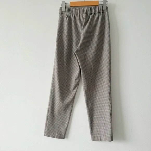 Babaton Conan Check Pants Size 2 Brown Plaid Slim Ankle Trouser Aritzia - Picture 6 of 12